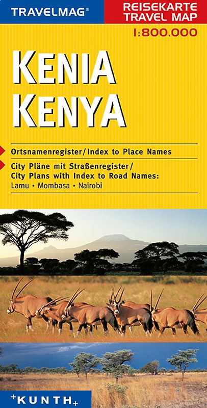 KUNTH Reisekarte Kenia 1:800 000