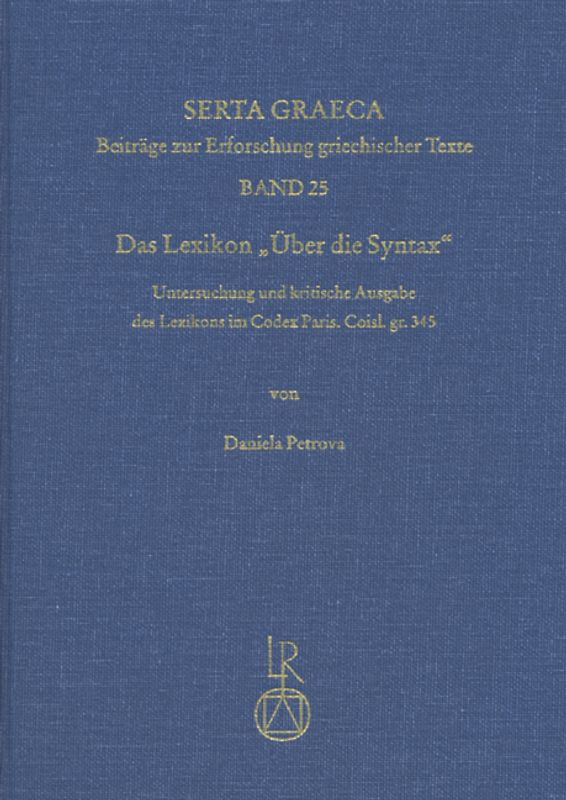Das Lexikon »Über die Syntax«