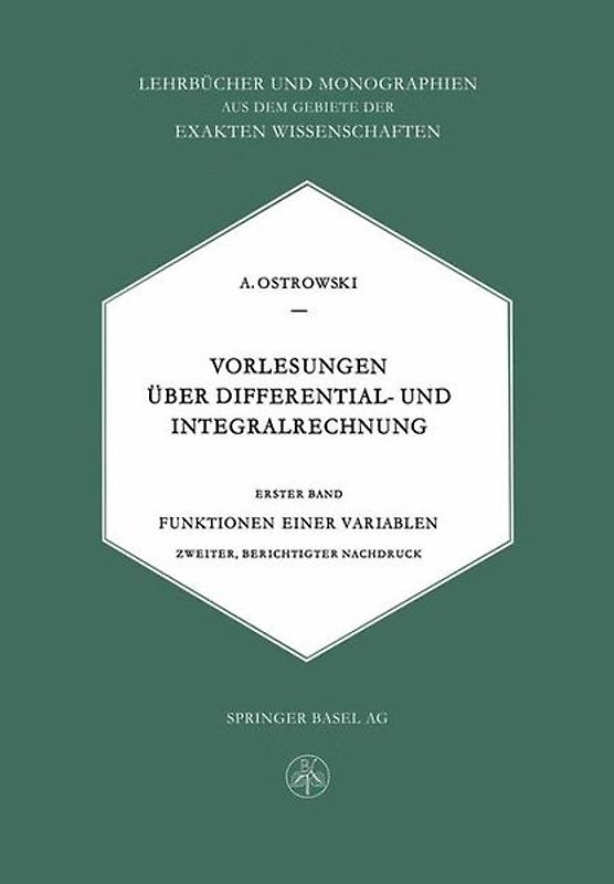 Vorlesungen Über Differential- und Integralrechnung