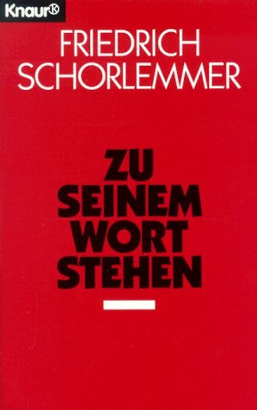 Zu seinem Wort stehen