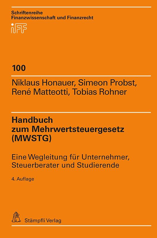 Handbuch zum Mehrwertsteuergesetz (MWSTG)