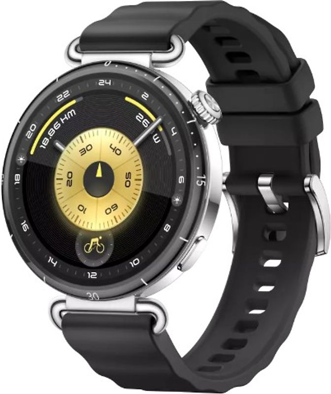 Huawei Watch GT 6 41 mm cassa in acciaio inossidabile nero con cinturino in fluoroelastomero nero