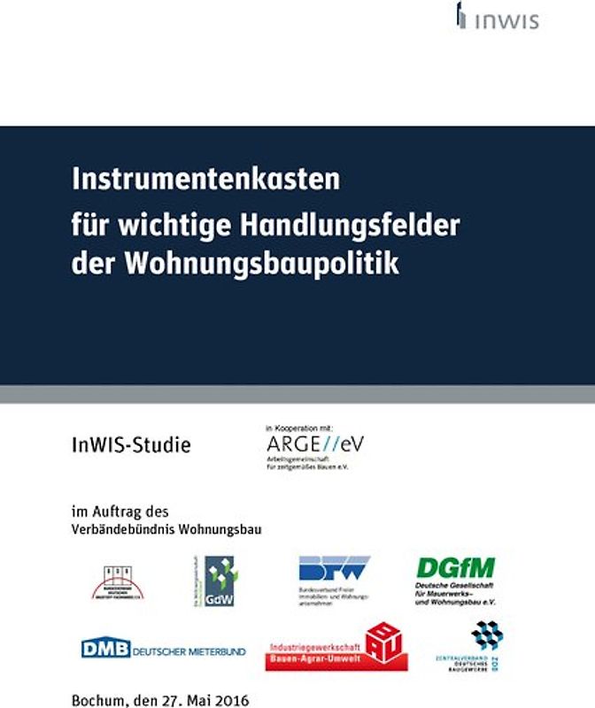 Instrumentenkasten für wichtige Handlungsfelder der Wohnungsbaupolitik