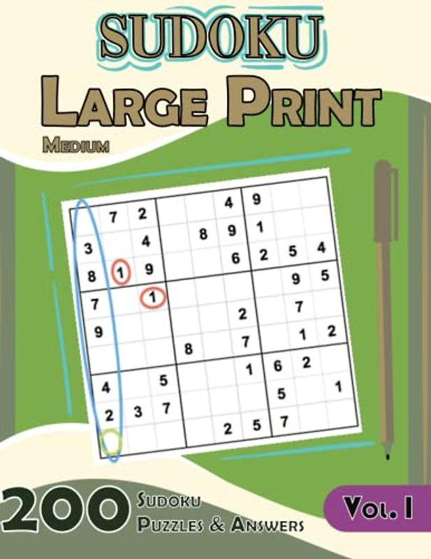 Sudoku Fun for All: 200 Medium Large Print Puzzles | Boost Your Logic Skills: Mind-Sharpener Sudoku: 200 Easy-to-Solve Puzzles