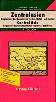 Zentralasien - Kasachstan Süd - Kirgisistan - Tadschikistan -Turkmenistan - Usbekistan. 1:1,75 Mill.