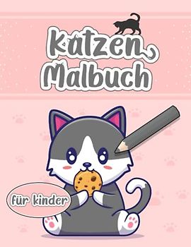 Süße Katzen Malbuch für Kinder: zauberhafte Kätzchen Ausmalseiten ab 4 Jahren