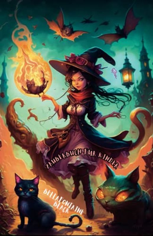Zauberbuch für Kinder: Hexen Buch Zaubersprüche | Weiße Magie Hexenbuch für Mädchen. Magische Kinderbüch fur Jungen mit wissenschaftlichen Experimenten für Hexerei und Plüschkatzen auf Deutsch