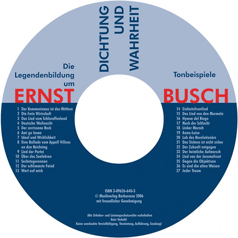 Dichtung und Wahrheit – Die Legendenbildung um Ernst Busch