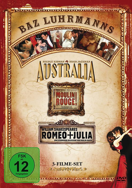 Australia + Moulin Rougen + Romeo & Julia DVD