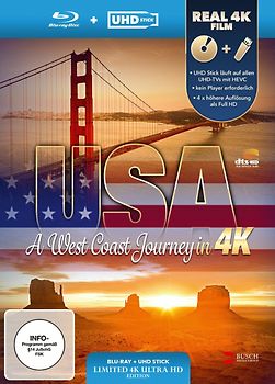 USA - A West Coast Journey [UHD Stick in Real 4K, Limited Edition] Blu-ray Disc