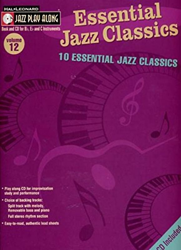 Jazz Play Along Volume 12 Essential Jazz Classics Bflatinst Book/Cd