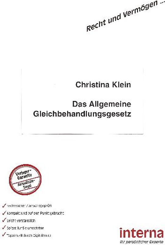 Das Allgemeine Gleichbehandlungsgesetz