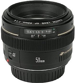 Canon EF 50 mm F1.4 USM 58 mm Objectif (adapté à Canon EF) noir