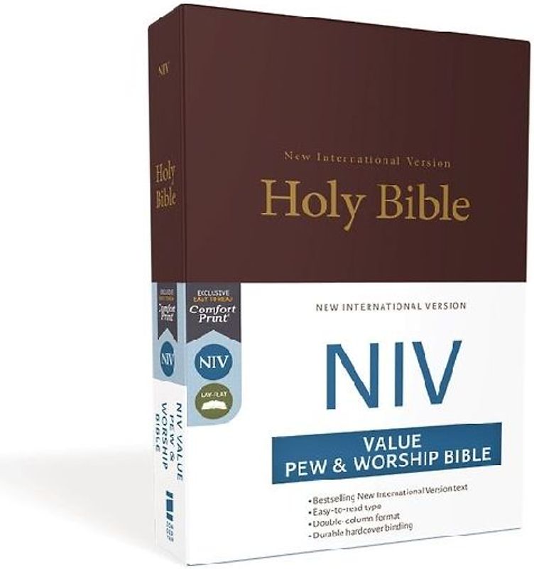 NIV, Value Pew and Worship Bible, Hardcover, Burgundy