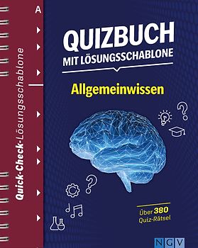 Quizbuch mit Lösungsschablone Allgemeinwissen