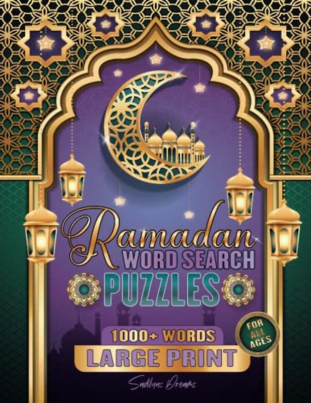 Ramadan Large Print Word Search Puzzles: Islamic Themed Word Find Puzzle Book for Adults, Teens and Seniors