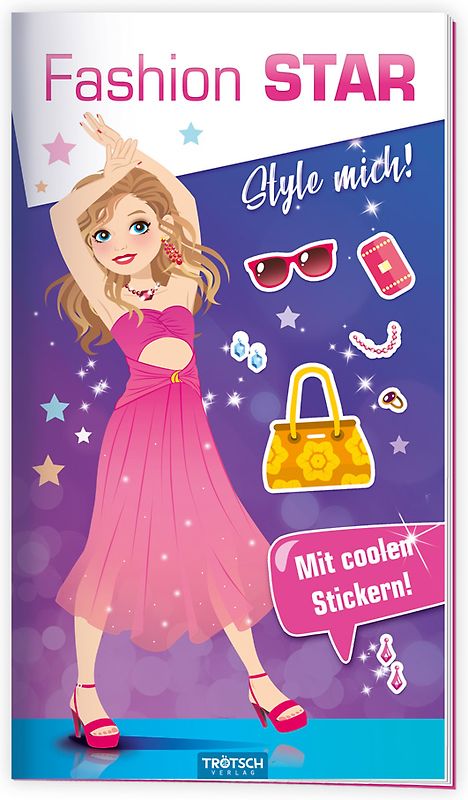 Trötsch Malbuch Stickermalbuch Fashion-Star Filmstar