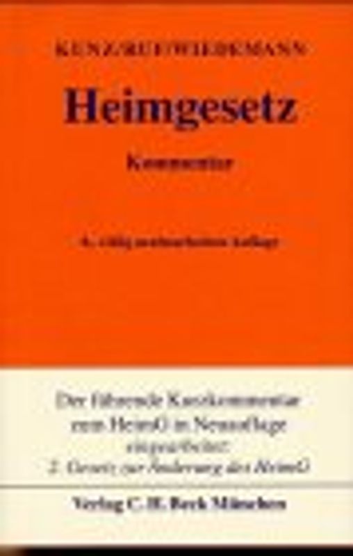 Heimgesetz (HeimG). Kommentar