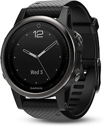 Garmin Fenix 5S 42 mm Saphir Edition zwart met siliconebandje zwart [wifi]