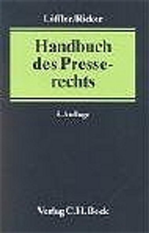 Handbuch des Presserechts