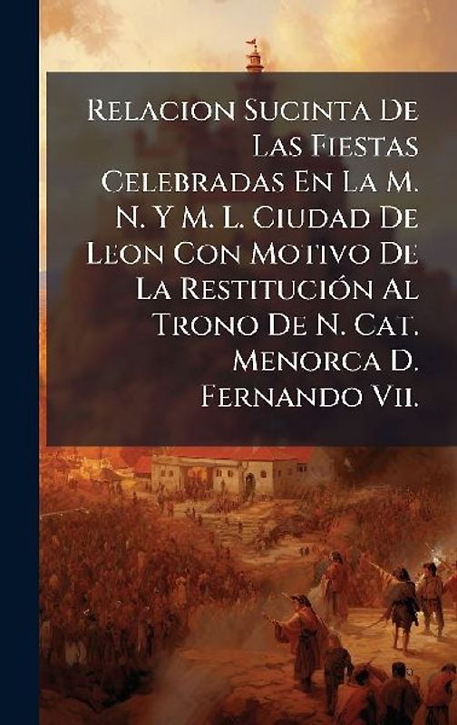 Relacion Sucinta De Las Fiestas Celebradas En La M. N. Y M. L. Ciudad De Leon Con Motivo De La RestituciÃ3n Al Trono De N. Cat. Menorca D. Fernando Vii.
