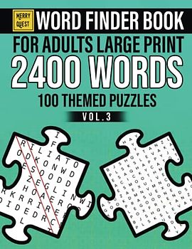 Word Finder Book for Adults Large Print: 2400 Words 100 Themed Puzzles Vol 3
