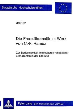 Die Fremdthematik im Werk von C.-F. Ramuz