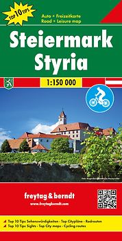 Steiermark, Autokarte 1:150.000, Top 10 Tips