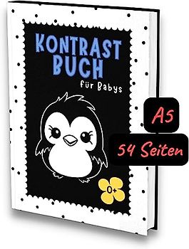 Kontrastbuch Baby: Ein schwarz-weiß Fokusbuch, zur Förderung der visuellen Entwicklung ab 0-6 Monaten. Mit wunderschönen Motiven und kontrastreichen Bildern.