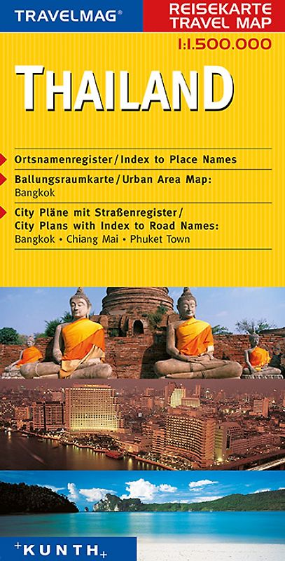 KUNTH Reisekarte Thailand 1:150 000
