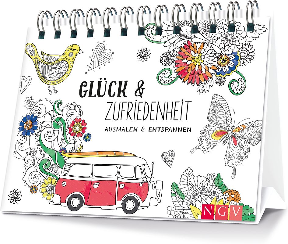 Glück & Zufriedenheit. Ausmalen - Aufstellen - Entspannen