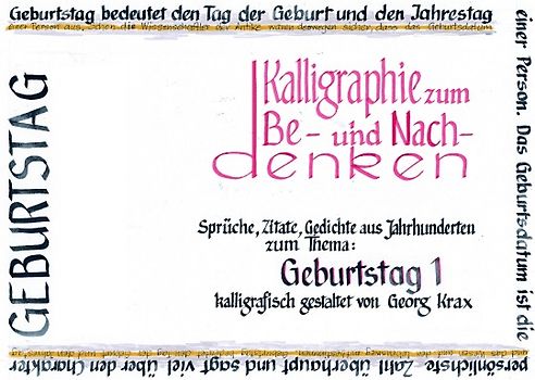 Kalligraphie / Geburtstag 1