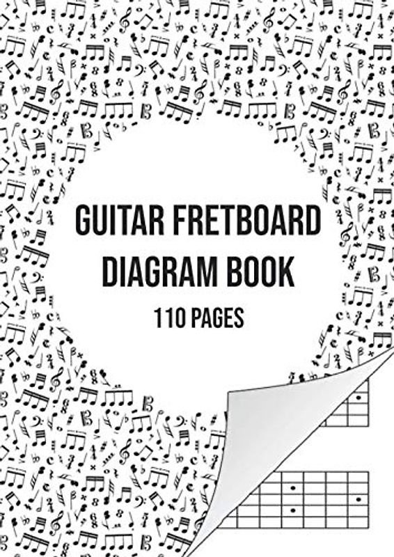 Guitar Fretboard Diagram Book: Guitar Neck Paper Notebook | 110 Pages