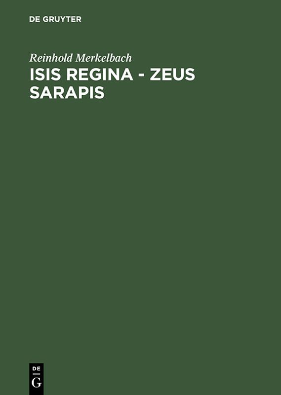 Isis regina - Zeus Sarapis
