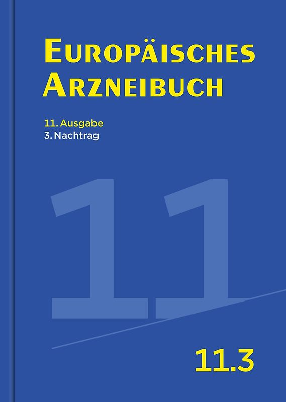 Europäisches Arzneibuch 11. Ausgabe, 3. Nachtrag