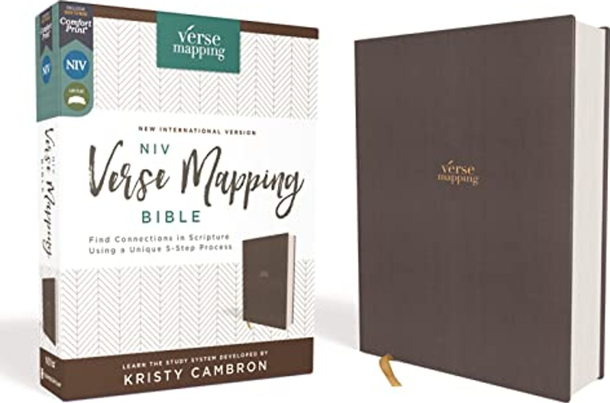 NIV, Verse Mapping Bible, Cloth over Board, Gray, Comfort Print: Find Connections in Scripture Using a Unique 5-Step Process