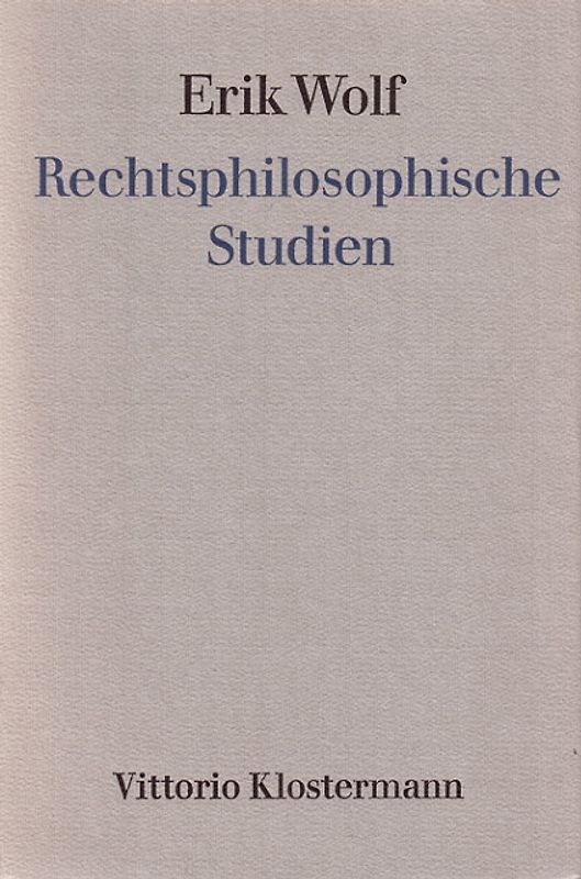 Rechtsphilosophische Studien