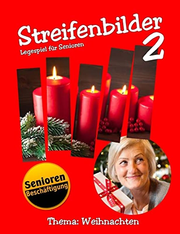 Streifenbilder 2: Thema Weihnachten (Legespiel für Senioren)