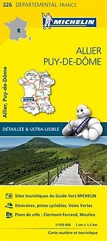 Carte Allier, Puy-de-Dôme Michelin - Collectif Michelin