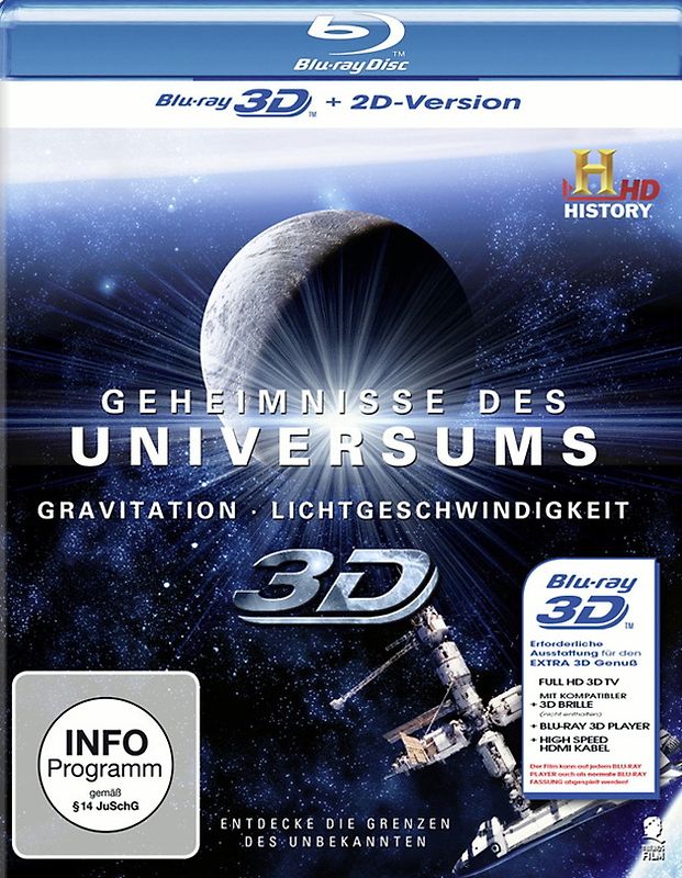 Geheimnisse des Universums: Gravitation - Lichtgeschwindigkeit (History) [3D Blu-ray + 2D Version] 3D Blu-ray Disc