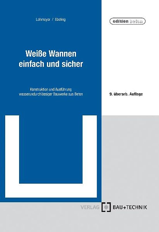 Weiße Wannen - einfach und sicher
