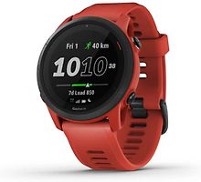 Garmin Forerunner 745 rot am Silikonarmband magmarot
