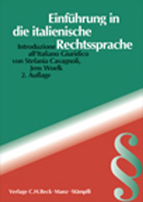 Einführung in die italienische Rechtssprache / Introduzione all'Italiano Giuridico