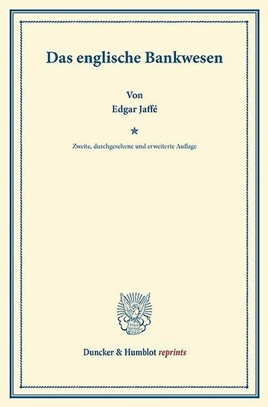 Das englische Bankwesen.
