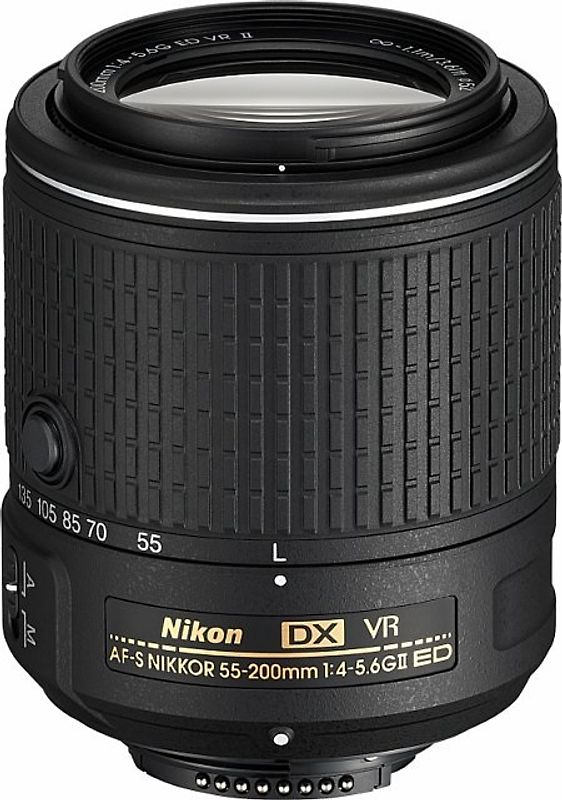 Nikon AF-S DX NIKKOR 55-200 mm F4.0-5.6 ED G VR II 52 mm Filtergewinde (Nikon F Anschluss) schwarz