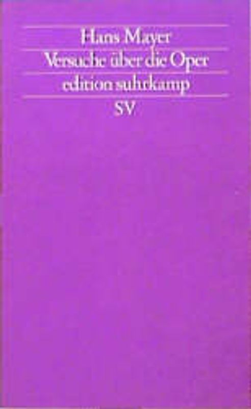 Versuche über die Oper