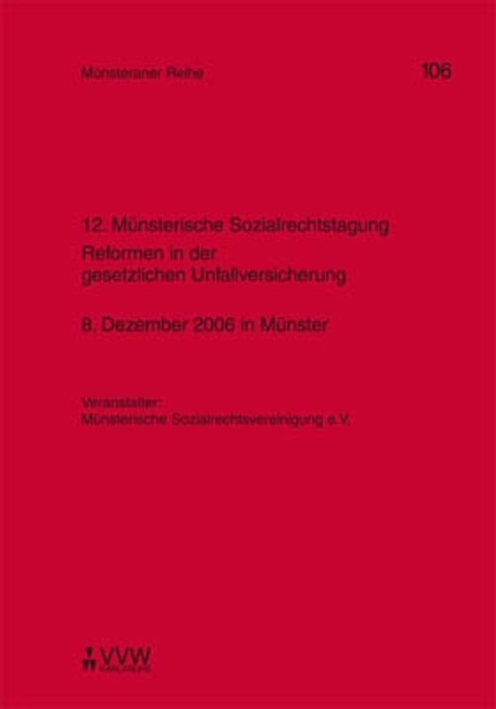12. Münsterische Sozialrechtstagung