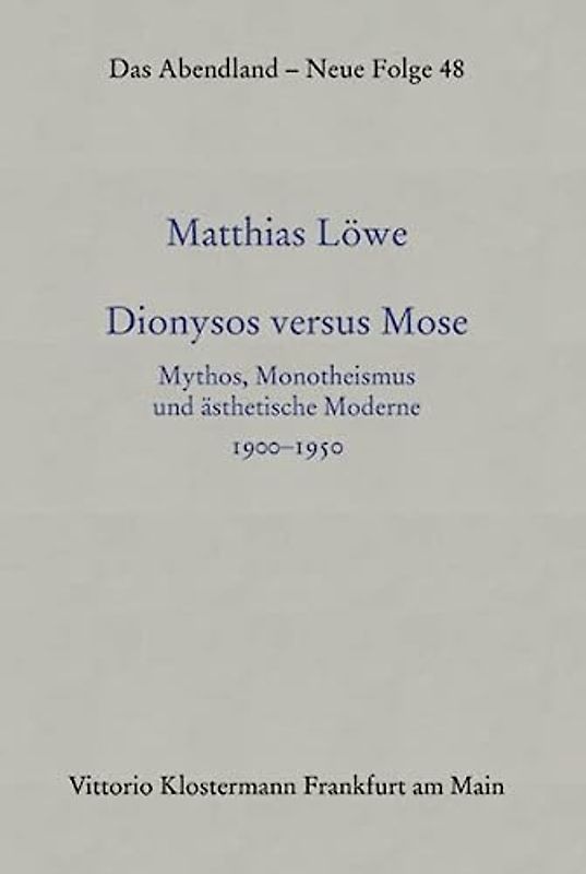 Dionysos versus Mose