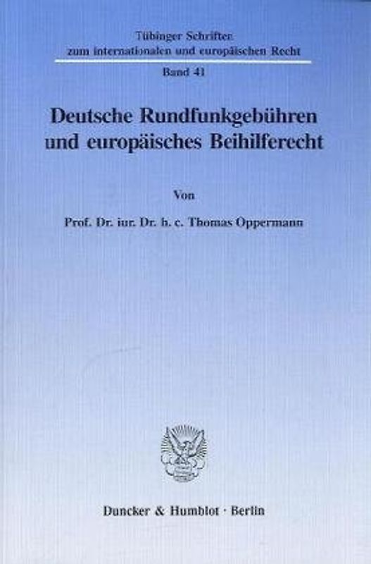 Deutsche Rundfunkgebühren und europäisches Beihilferecht.