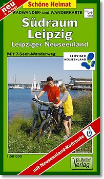 Radwander- und Wanderkarte Südraum Leipzig, Leipziger Neuseenland